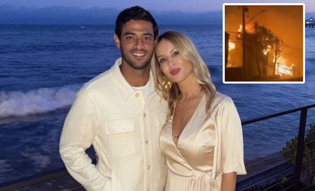 Carlos Vela y su esposa Saioa Cañibano sufrieron la pérdida total de su casa en Malibú. Foto: Especial