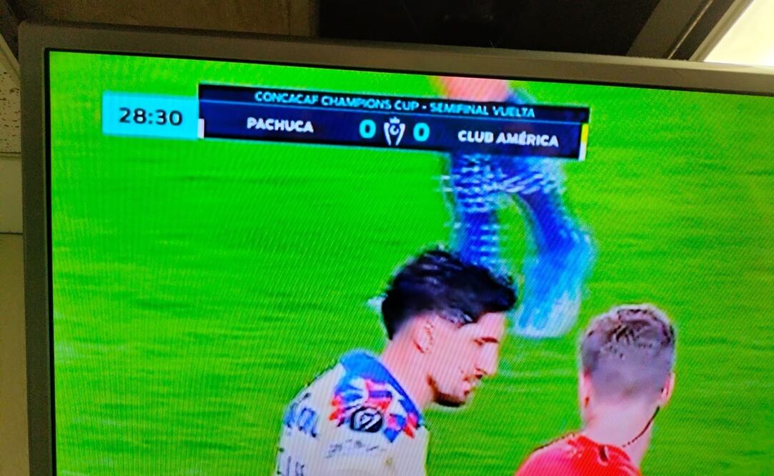 Error en el marcador de Fox Sports durante el Pachuca vs América / FOTO: Daniel Blumrosen / El Universal