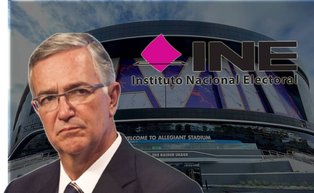 Ricardo Salinas enojado con imagen del INE y del Super Bowl / FOTOS: Especial y AP