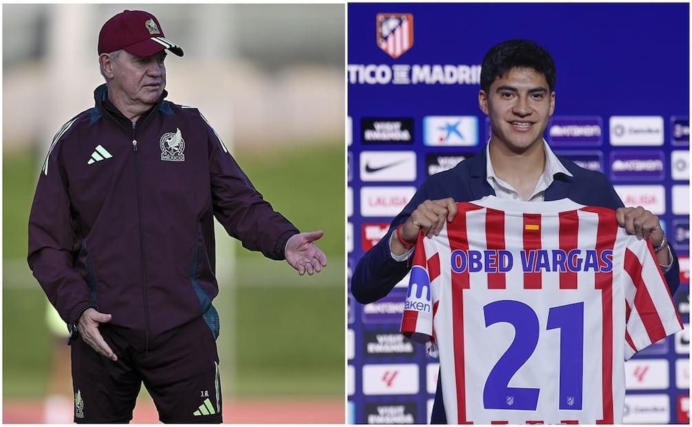 Javier Aguirre y Obed Vargas Foto: Imago7 / EFE