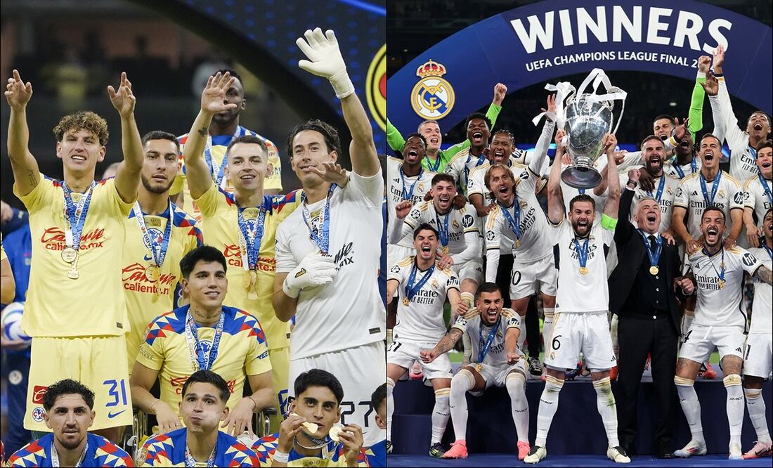 América y Real Madrid celebran sus respectivos títulos. FOTOS: Imago7 / @realmadrid