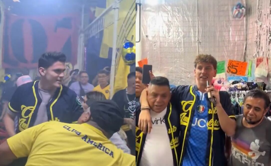 Israel Reyes e Igor Lichnovsky en La Merced con la barra del América / FOTO: Capturas