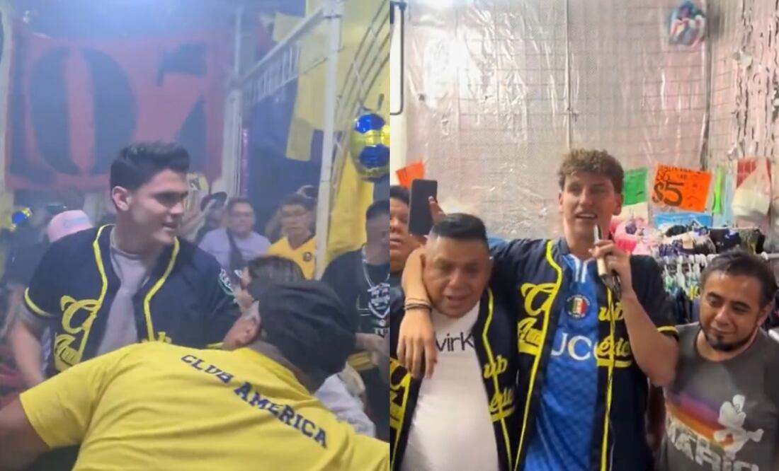 Israel Reyes e Igor Lichnovsky en La Merced con la barra del América / FOTO: Capturas