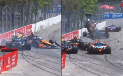 ¡Casi no la cuenta! Pato O'Ward sufrió un terrible accidente en la carrera de Toronto de la IndyCar