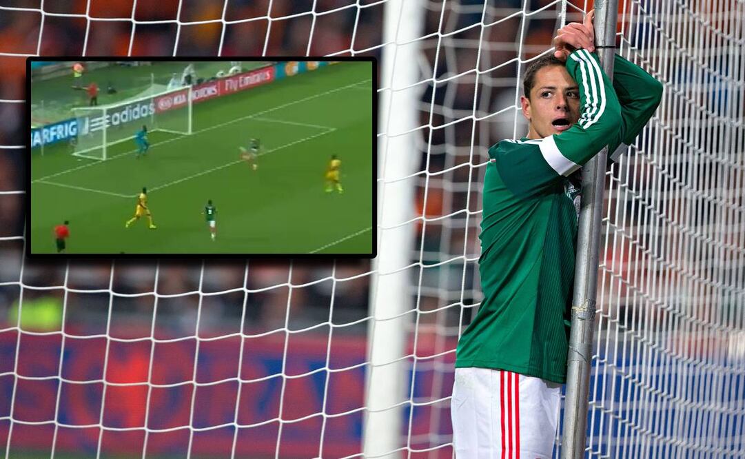 Chicharito Hernández tuvo una de sus peores fallas frente a la portería en el Mundial de Brasil 2014. Foto: Especial