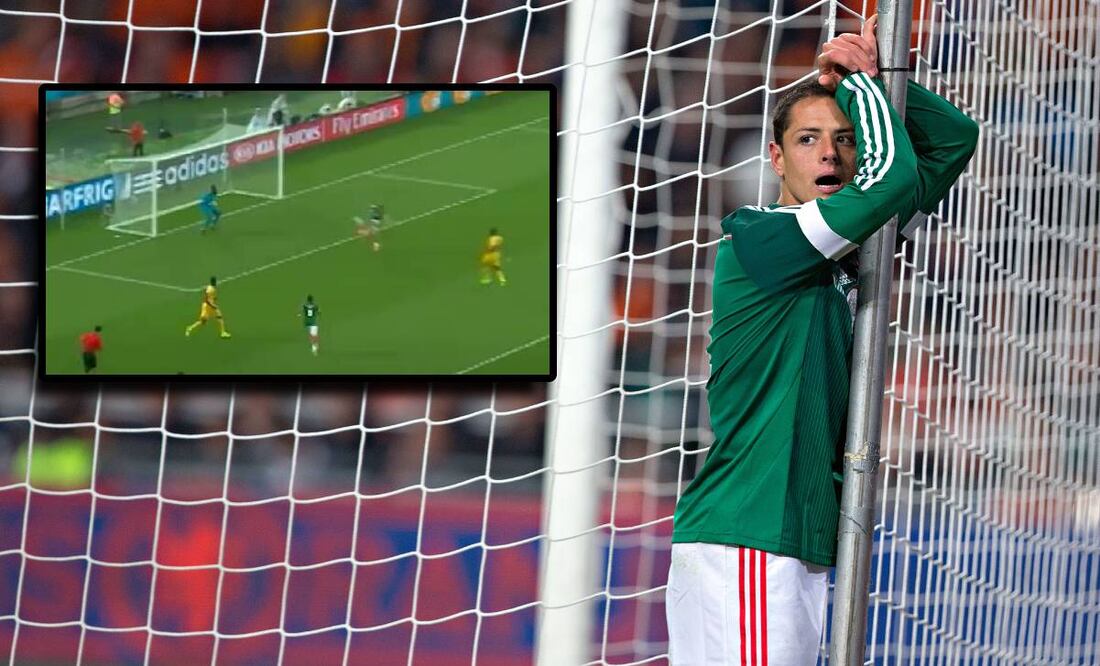 Chicharito Hernández tuvo una de sus peores fallas frente a la portería en el Mundial de Brasil 2014. Foto: Especial