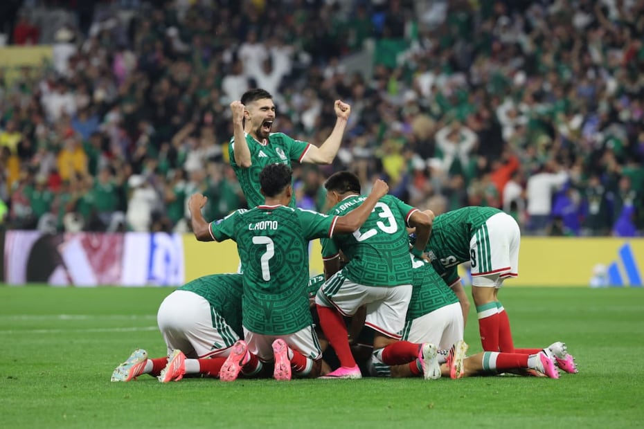 Selección Mexicana en festejo de gol, durante los 16vos de Final del Mundial de 2026 ante Ecuador - Foto: Luis Camacho | EL UNIVERSAL