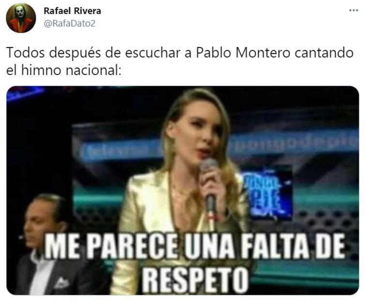 Los 10 mejores memes de Pablo Montero y su versión del Himno Nacional