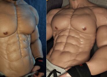 Crean traje con six pack perfecto para lucir un cuerpo musculoso