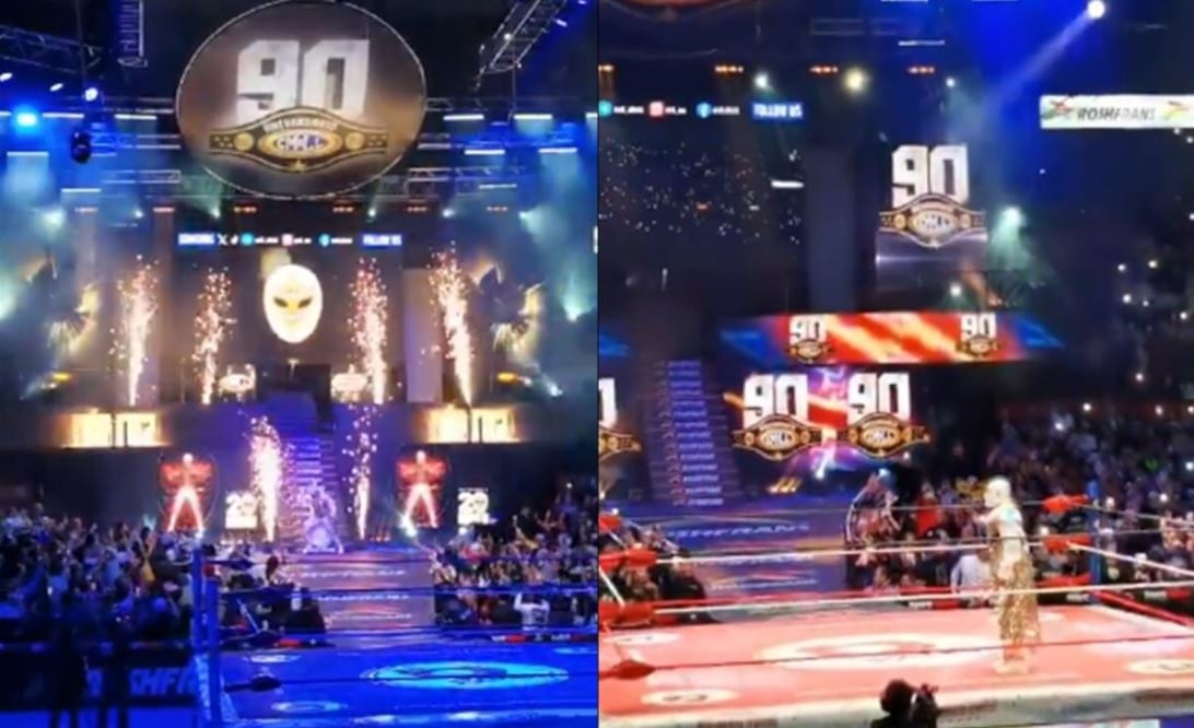 Místico ingresó a la Arena México con la canción 'Me Muero' de la 5ta estación / Foto: Especiales