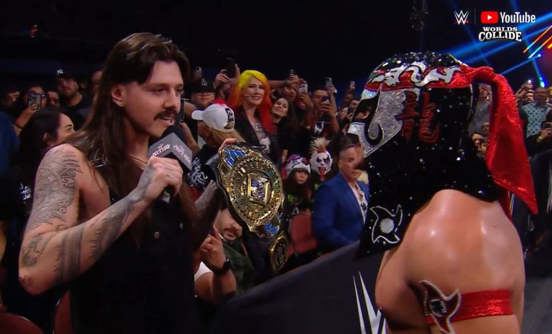 Dominik Mysterio retó a Octagón Jr. a una lucha esta noche en Money in the Bank por el título intercontinental. Foto: Especial