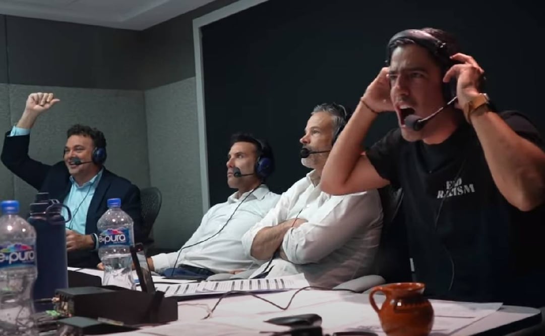 David Faitelson fue exhibido festejando los goles del América ante el Toluca en la Liguilla. Foto: Especial