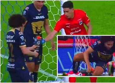 VIDEO: 'Chino' Huerta arroja termo de Esteban Andrada y éste le reclama