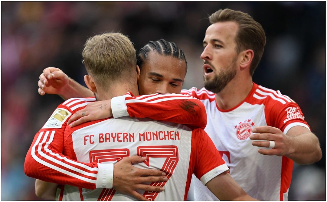 Jugadores del Bayern festejando ante el Darmstadt / FOTO: AFP
