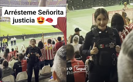 Policía cautiva en el Atlas vs Chivas ¡Que las redes sociales hagan su magia!