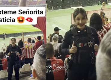 Policía cautiva en el Atlas vs Chivas ¡Que las redes sociales hagan su magia!