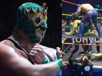 El luchador Rey Espectro se desvaneció en plena batalla durante una función en la Arena Neza