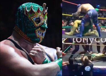 El luchador Rey Espectro se desvaneció en plena batalla durante una función en la Arena Neza