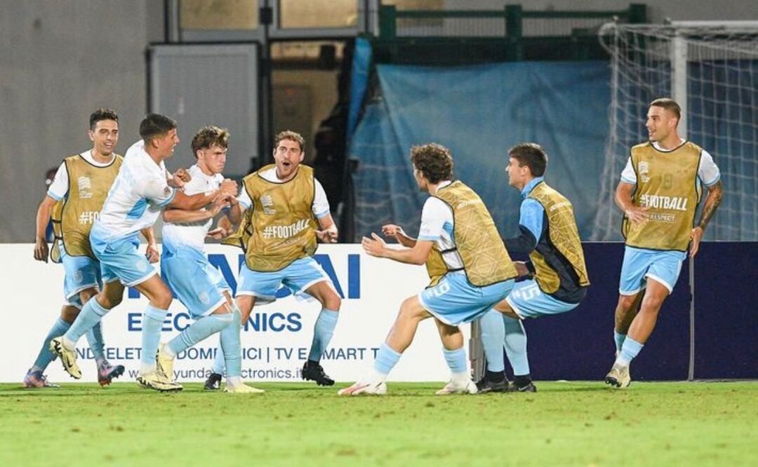 El gol decisivo de Nicko Sensoli quedará en la historia de San Marino. Fuente: Instagram @fsgc_official