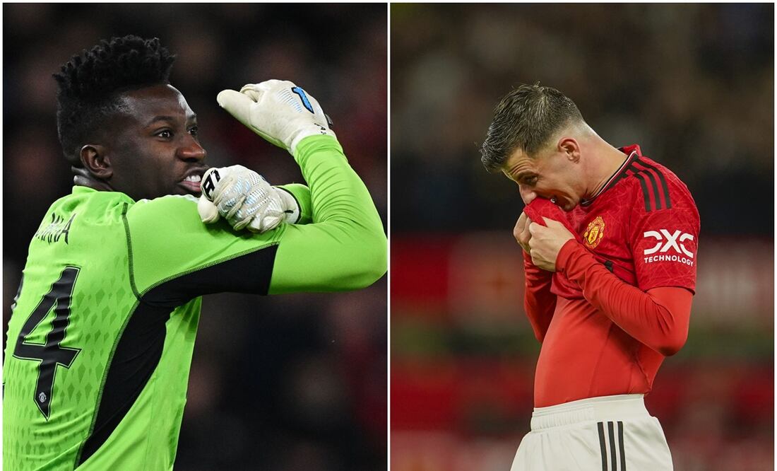 André Onana y Mason Mount con el Manchester United / FOTO: AFP y AP
