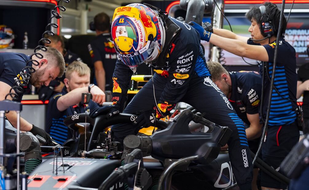 Checo Pérez durante las prácticas libres del Gran Premio de España - Foto: EFE