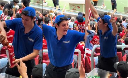 Vendedor de botanas del Estadio Akron se vuelve viral por alentar a Chivas mientras trabaja