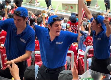 Vendedor de botanas del Estadio Akron se vuelve viral por alentar a Chivas mientras trabaja