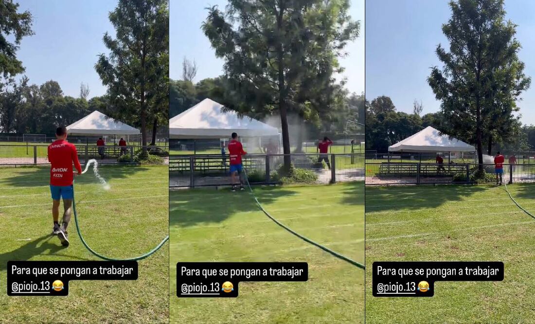 Piojo Alvarado le jugó una broma a trabajadores de Chivas en Verde Valle. Foto: Especial