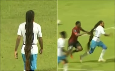 FOTO: ESPECIAL - Aidan, el futbolista con el cabello más largo del mundo, provocó dos expulsiones