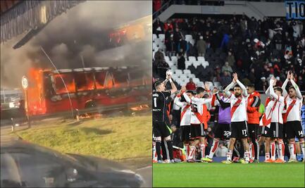 ¡Impactantes imágenes! Camión de aficionados de River Plate se incendió cuando iban al estadio 