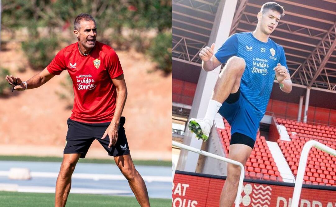 El técnico del Almería está molesto por el llamado de César Montes, quien está lesionado. Foto: Almería