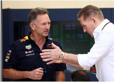 Christian Horner vs Jos Verstappen, filtran video de fuerte discusión entre ellos en GP Bahréin