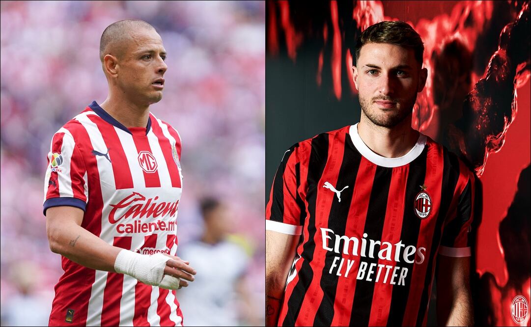 Periodista de ESPN envió recado a Santiago Giménez: “Jamás será como Chicharito Hernández” / FOTOS: Imago7 y @acmilan