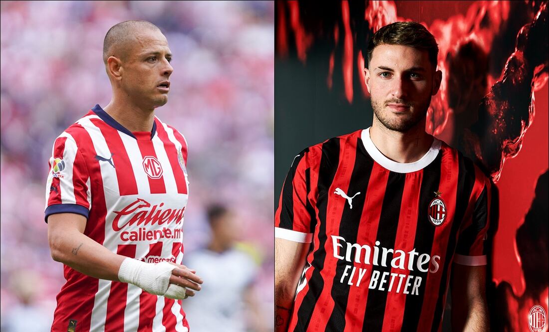 Periodista de ESPN envió recado a Santiago Giménez: “Jamás será como Chicharito Hernández” / FOTOS: Imago7 y @acmilan