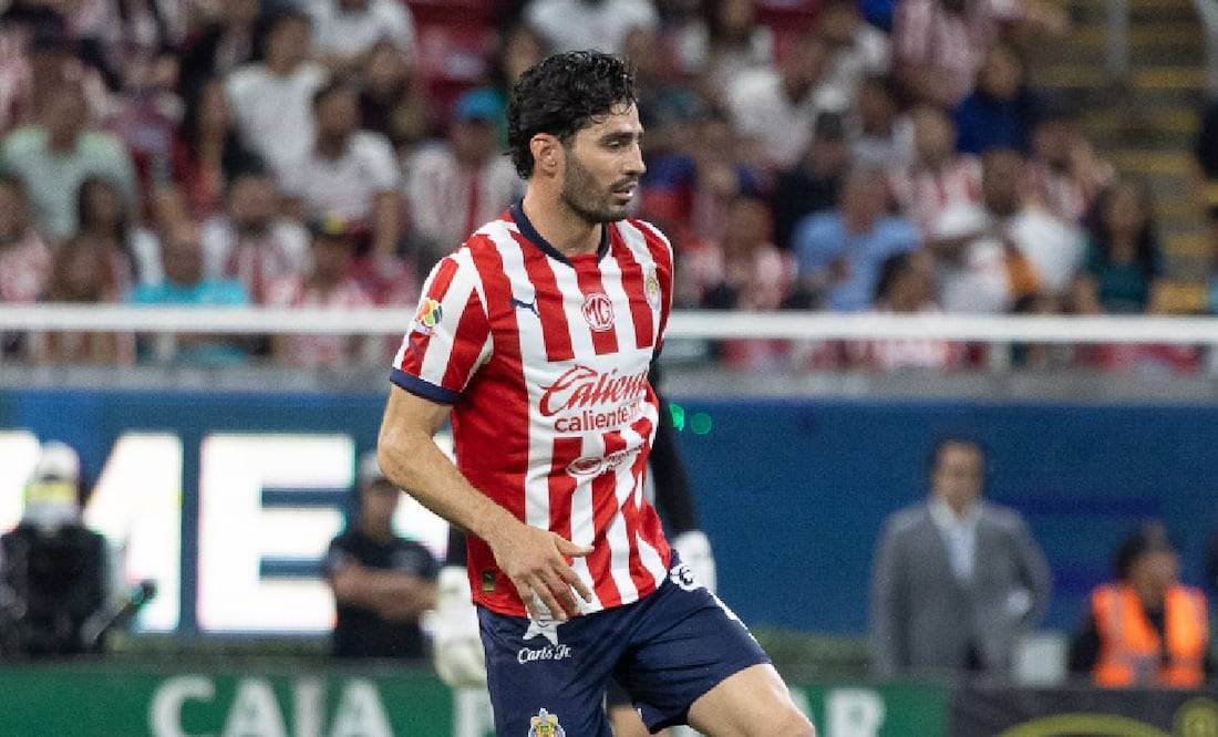 Antonio Briseño, durante el partido entre Chivas y Atlas del Play In del Apertura 2024. FOTO: imago7