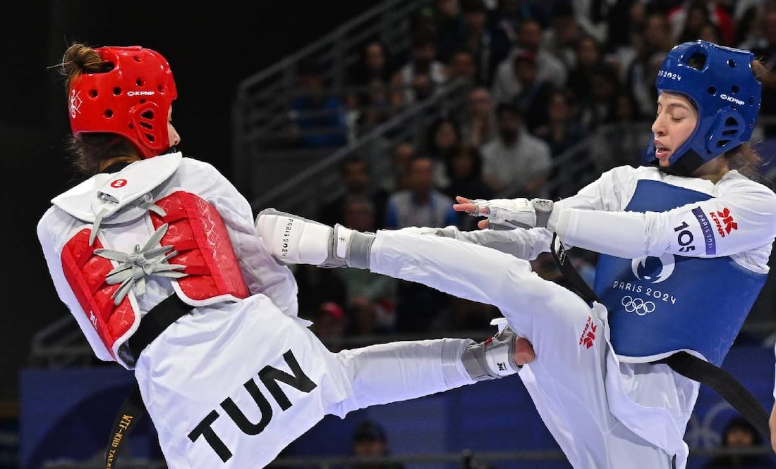 Daniela Souza perdió en los últimos segundos ante la tunecina Ikram Dhahri. Foto: @COM_Mexico