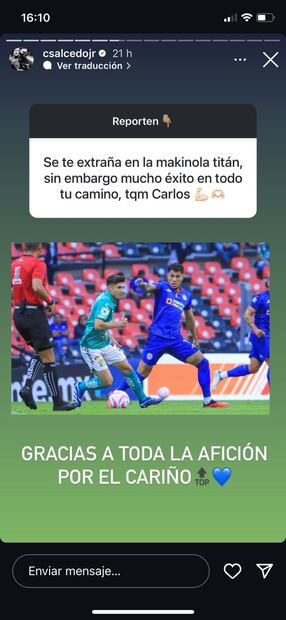 Salcedo mandó un saludo fraterno a la afición celeste. Foto: csalcedojr.
