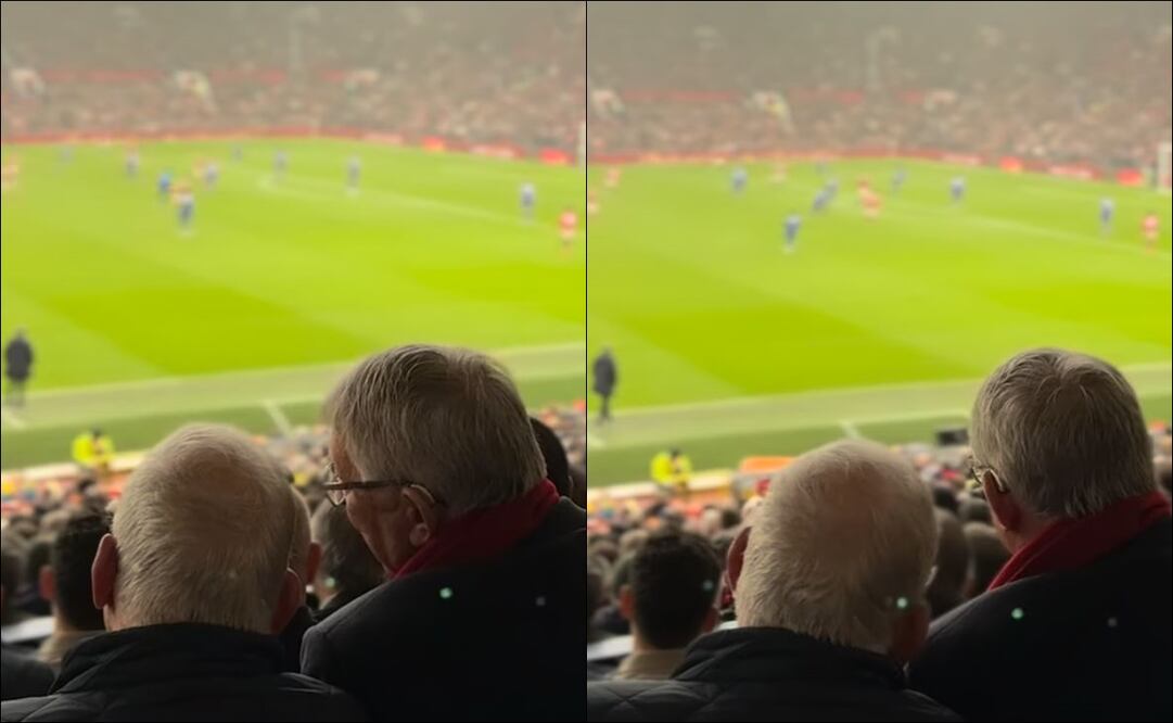 Peso Pluma presumió compartir palco con sir Alex Ferguson en juego del Manchester United / FOTOS: Capturas de pantalla pesopluma