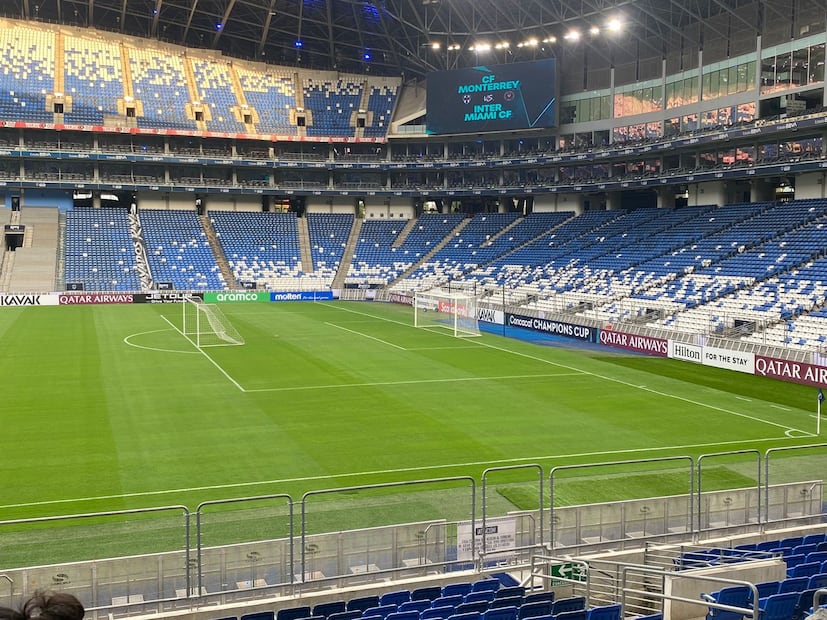 El Gigante de Acero, previo al partido entre los Rayados de Monterrey y el Inter Miami de Lionel Messi - Foto: Nicolás Schiller