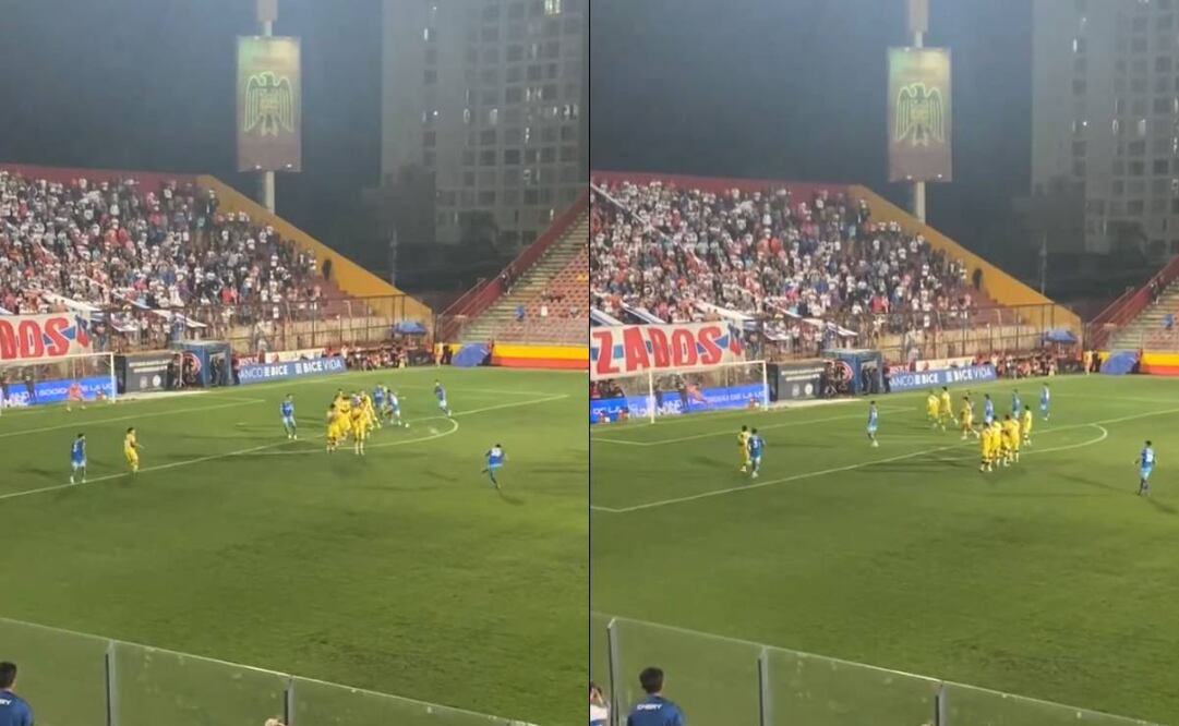 Nico Castillo marcó un golazo con la U. Católica de Chile de tiro libre. Foto: Especial