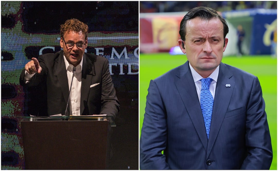 David Faitelson en un simposio y Mikel Arriola en el Estadio Azteca / FOTOS: Imago7