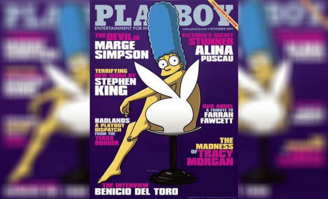 Marge Simpson en la portada de Playboy (2009) Foto: revista Playboy
