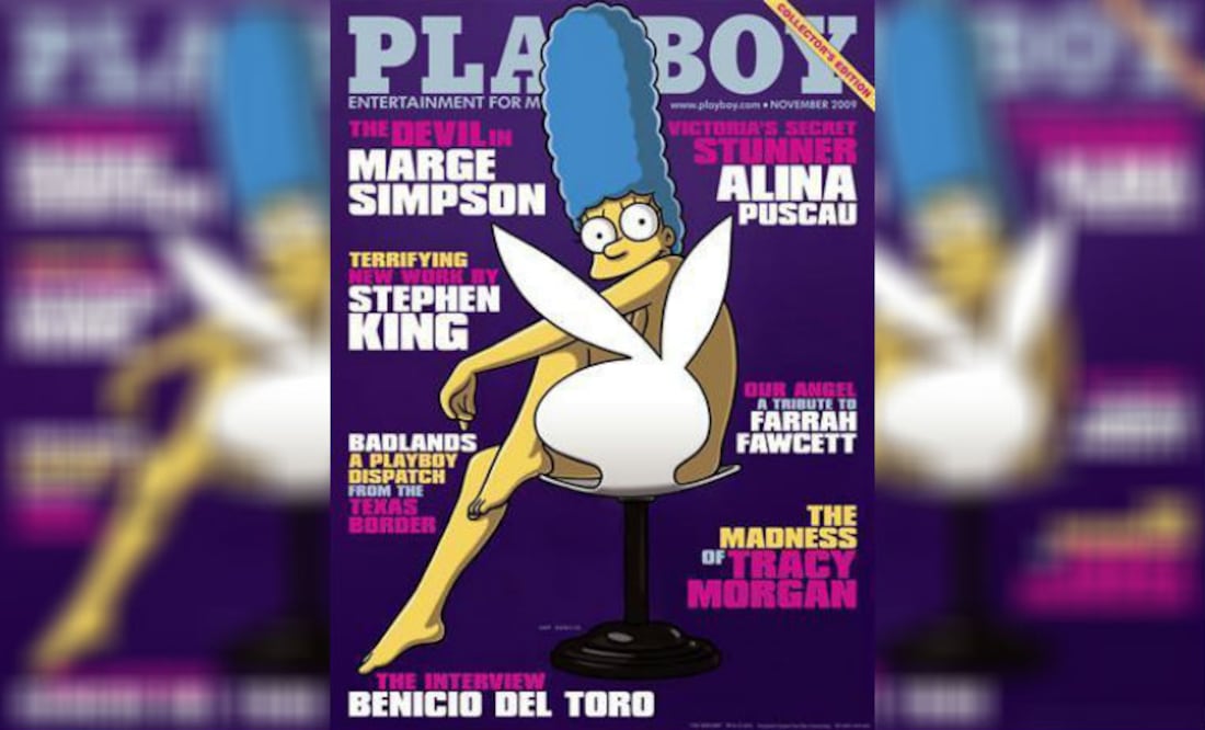 Marge Simpson en la portada de Playboy (2009) Foto: revista Playboy