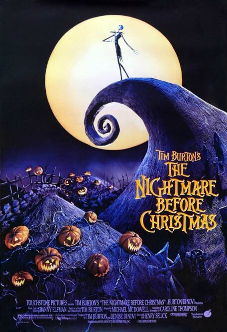 La historia es de Tim Burton, pero fue dirigida por Henry Selick. Es una animación musical fantástica, llena de romance y terror. (Foto: Touchstone Pictures)