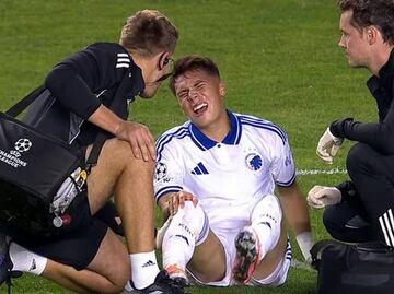 Rodrigo Huescas se lesionó en el partido del Copenhague de Champions League