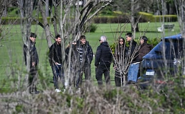 Messi en el funeral de su padre en Rosario, Argentina / Foto: AFP