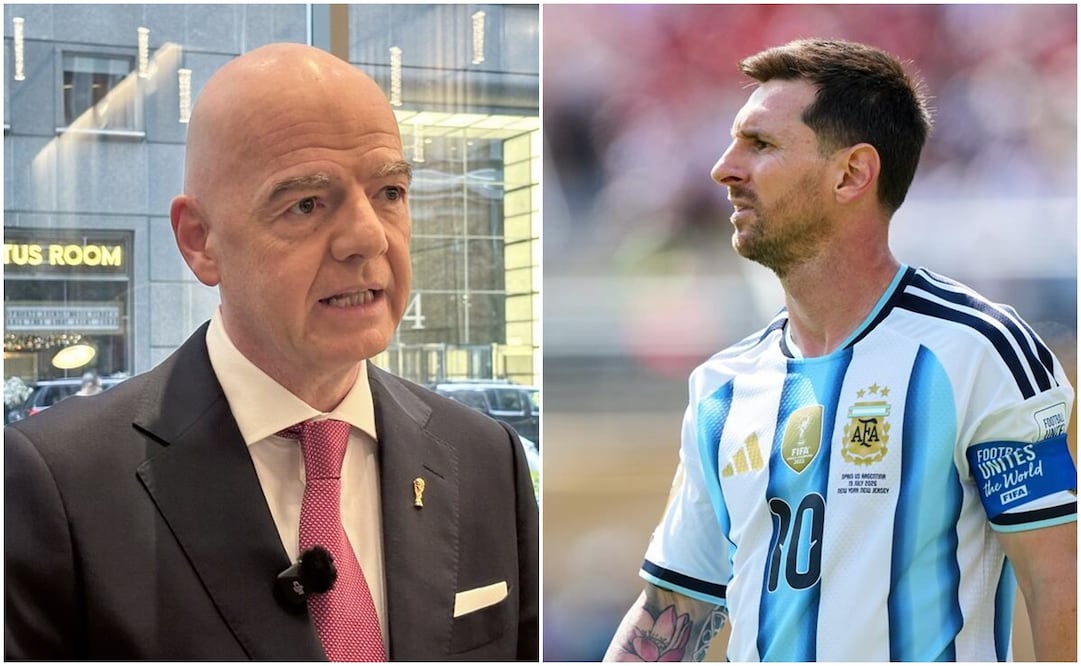 Gianni Infantino y Lionel Messi Foto: Especial
