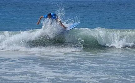 Joven mexicana sorprende en la rama femenil del Surf Open Puerto Escondido 2024