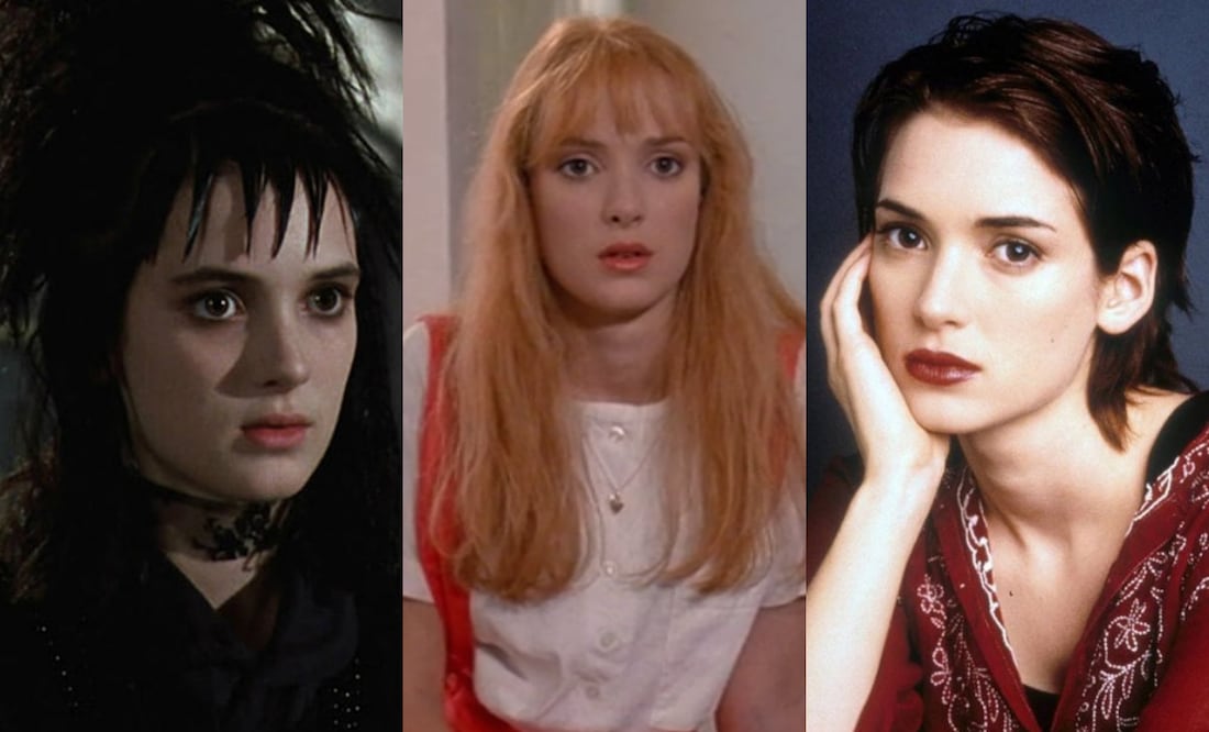 Winona Ryder en "Beetlejuice" y en "Edward Scissorhands". Foto: IG @winonaryderofficial