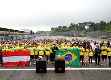 Así fue el emotivo homenaje de los pilotos de Fórmula 1 a Ayrton Senna y Roland Ratzenberger en Imola
